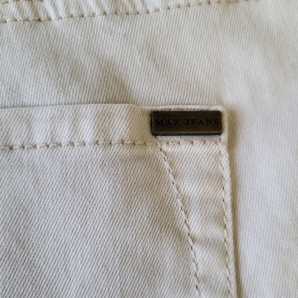 Max Skinny High Rise Jeans Ivory Women's Size 12 - Picture 9 of 10